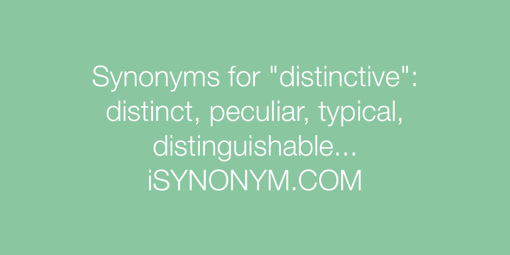 Synonyms distinctive