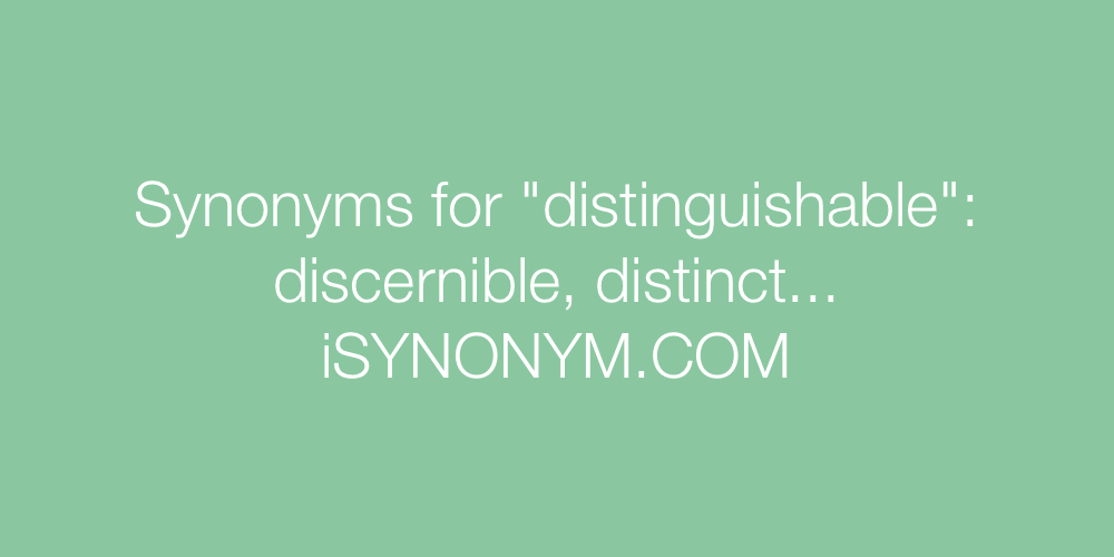 Synonyms distinguishable
