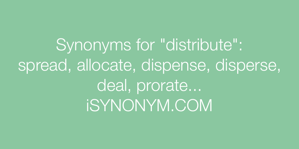 Synonyms distribute
