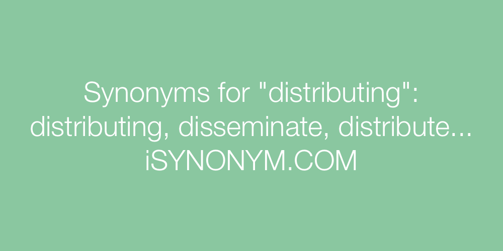 Synonyms distributing