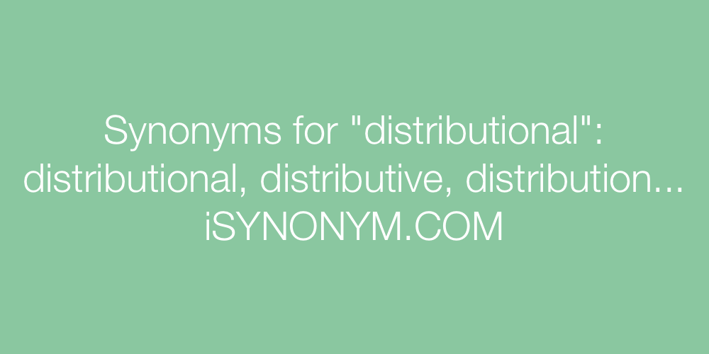 Synonyms distributional