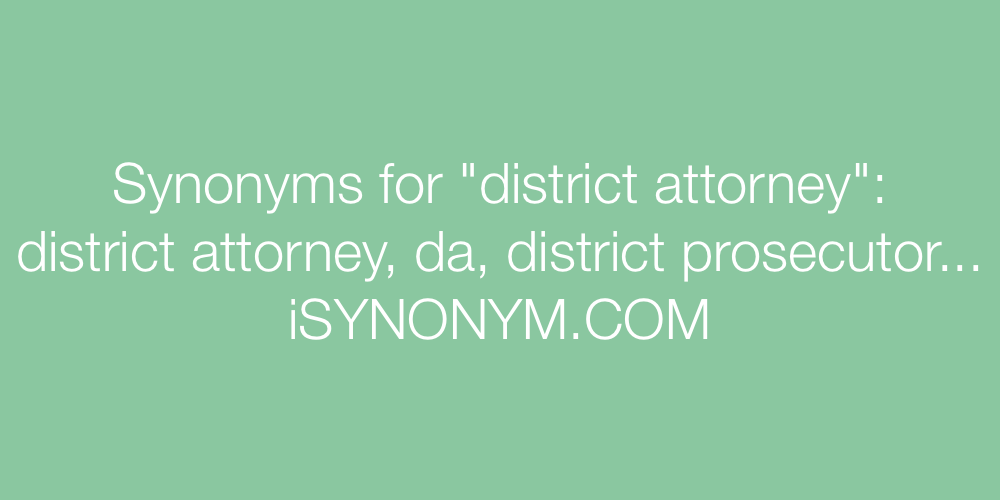 Synonyms district attorney
