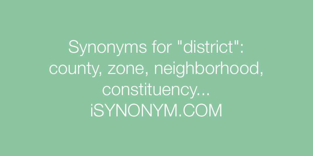 Synonyms district