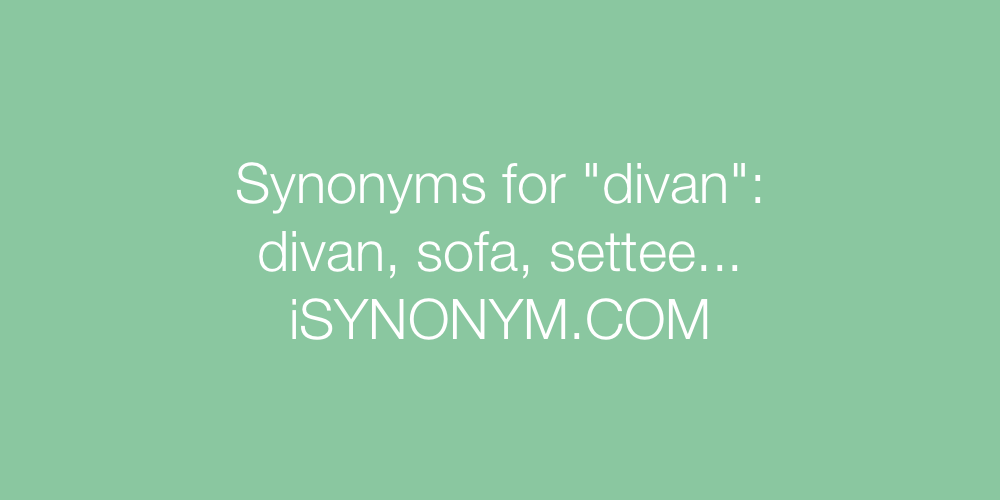 Synonyms divan