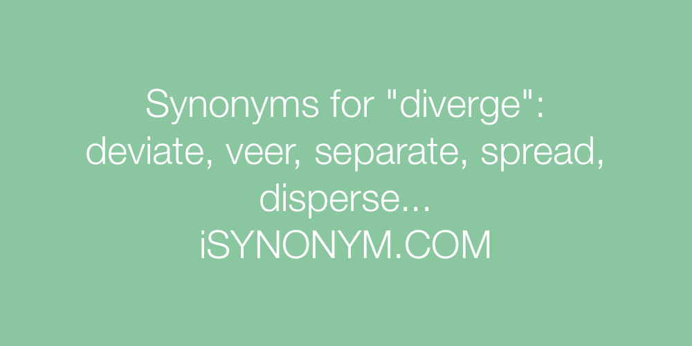 Synonyms diverge