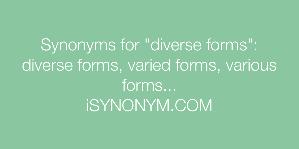 Synonyms diverse forms