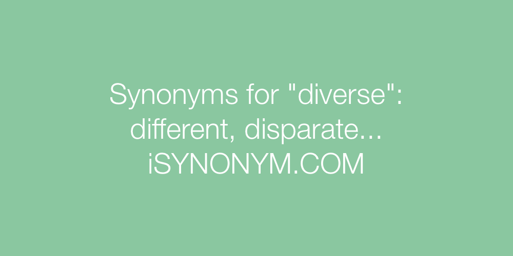 Synonyms diverse
