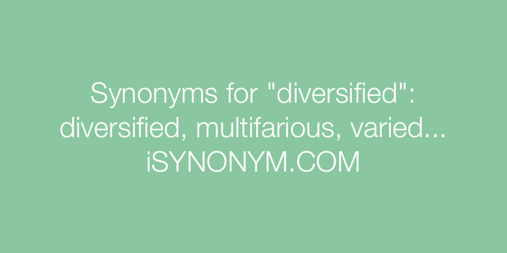 Synonyms diversified