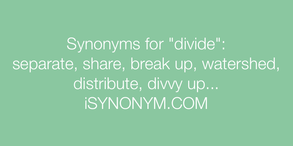 Synonyms divide