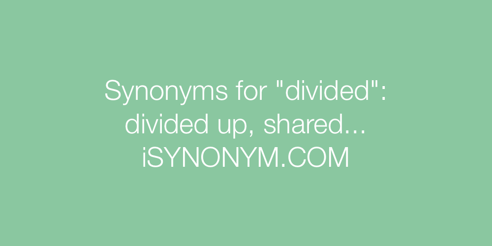 Synonyms divided