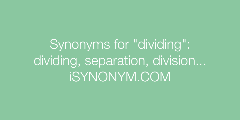Synonyms dividing