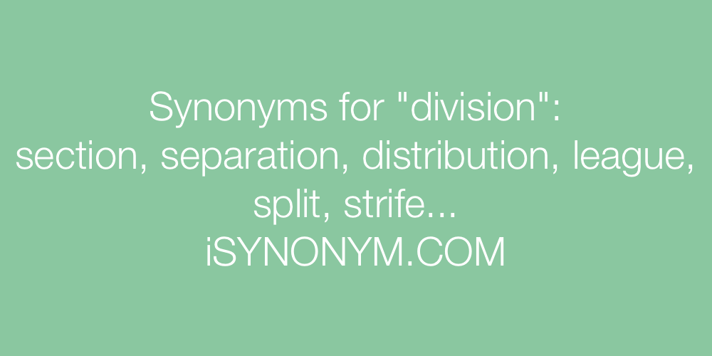 Synonyms division