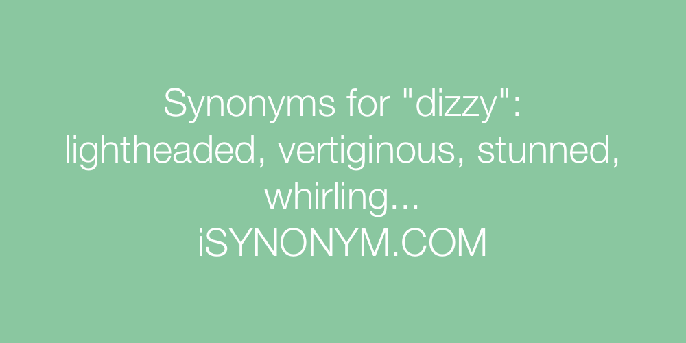 Synonyms dizzy