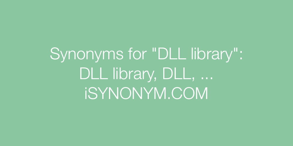 Synonyms DLL library