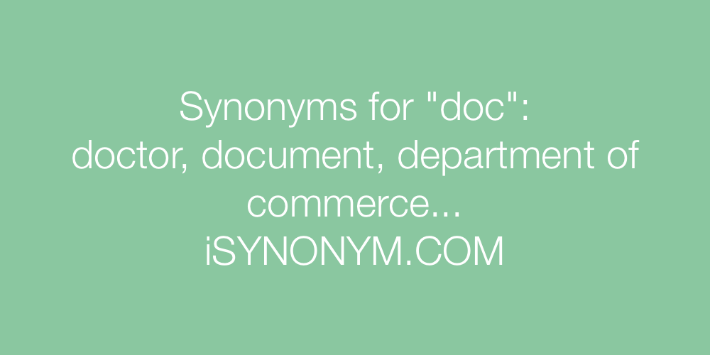 Synonyms doc
