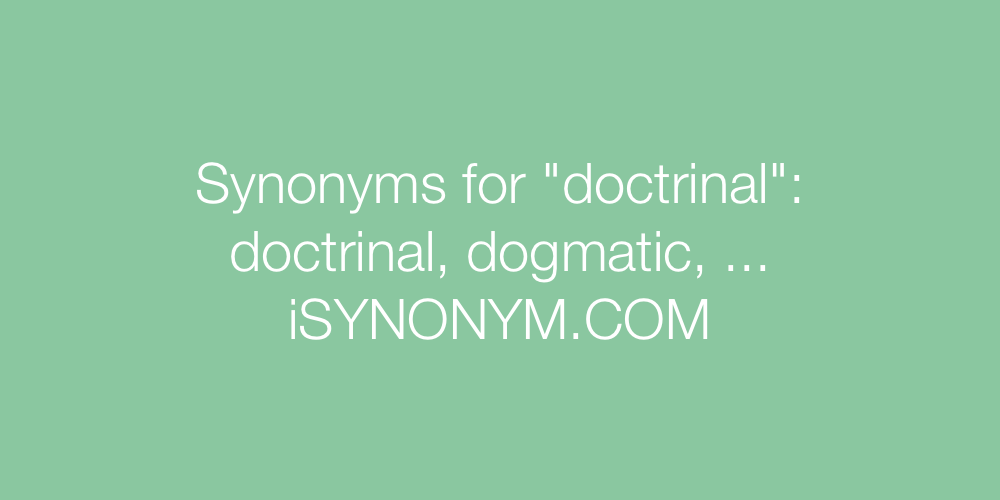 Synonyms doctrinal