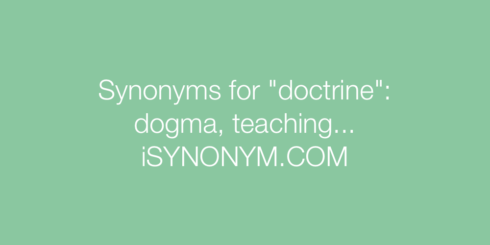 Synonyms doctrine