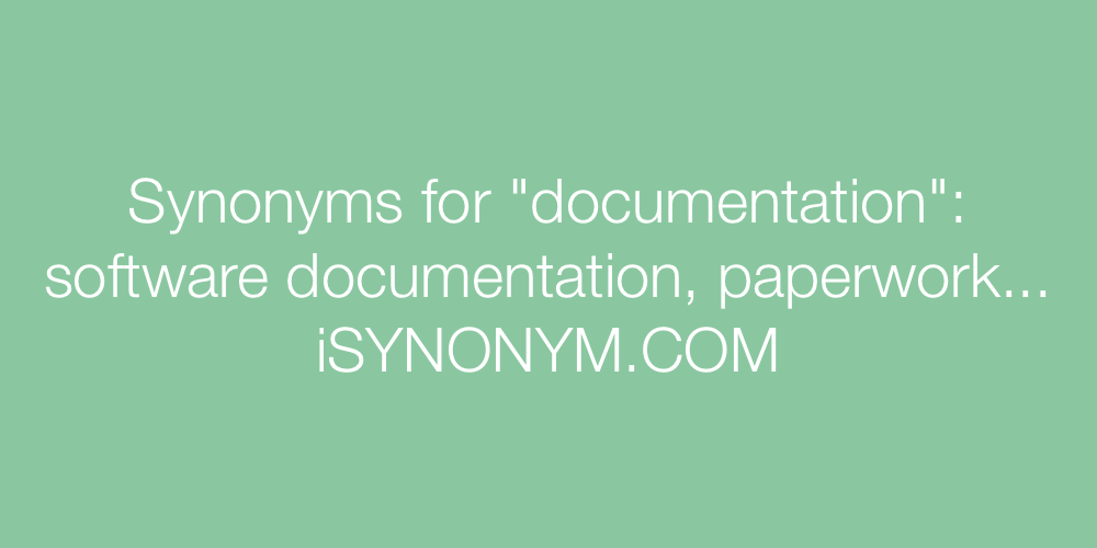 Synonyms documentation