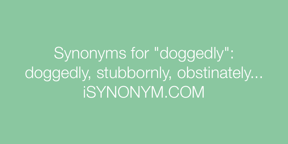 Synonyms doggedly