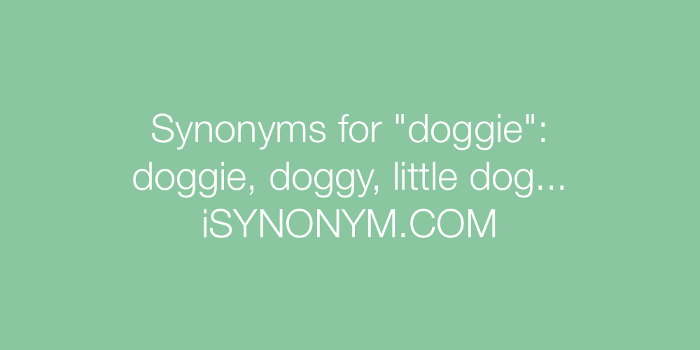 Synonyms doggie