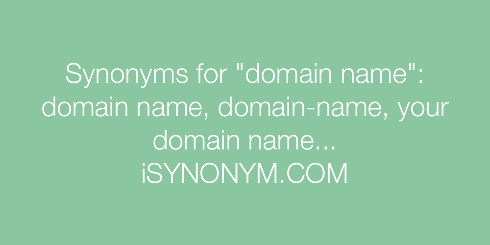 Synonyms domain name