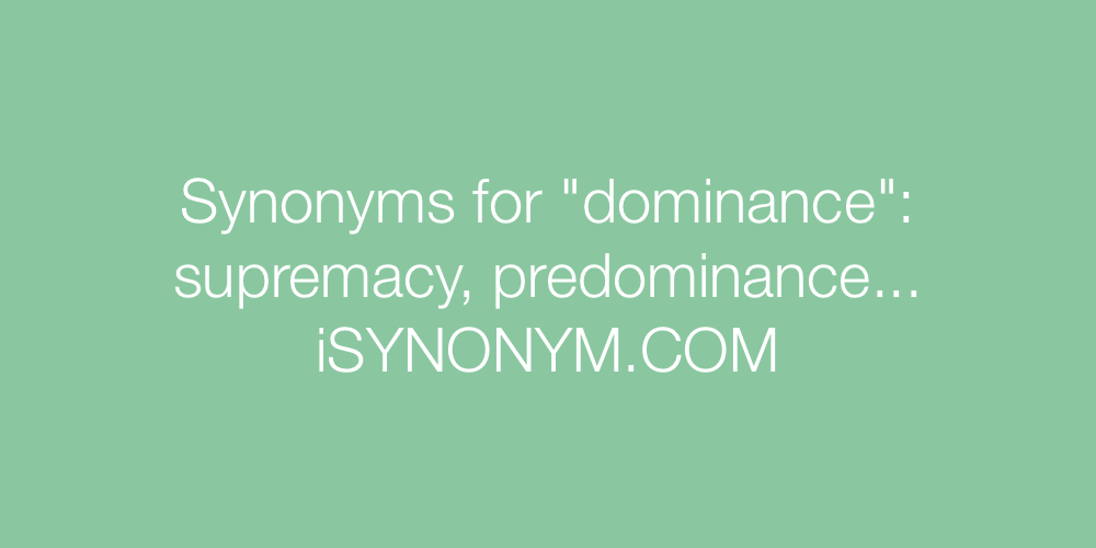Synonyms dominance