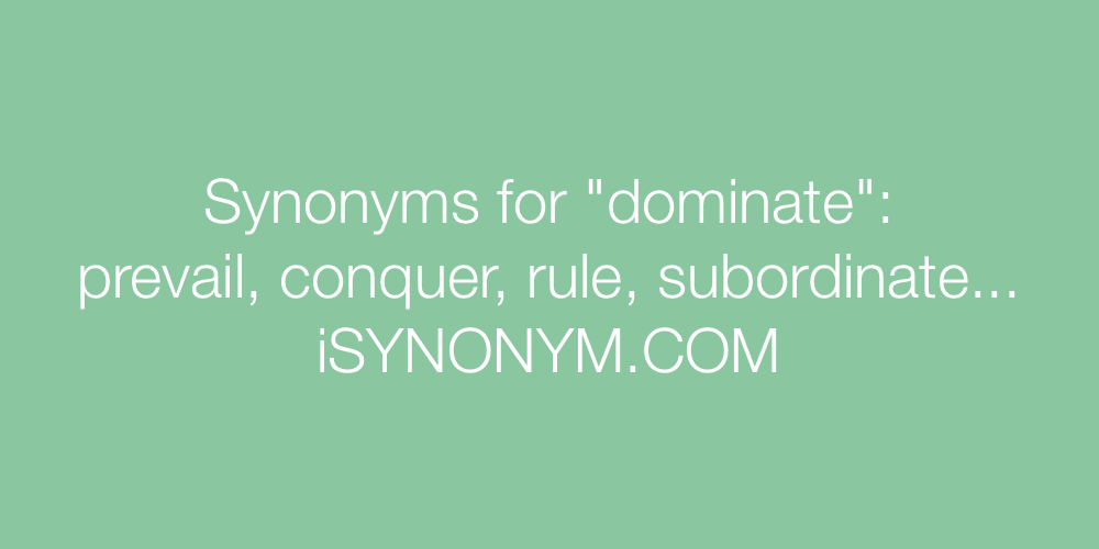 Synonyms dominate