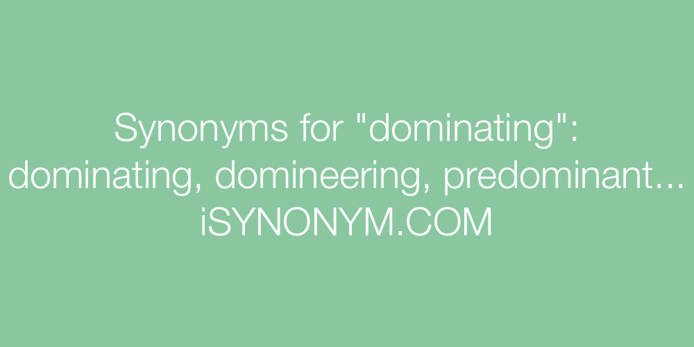Synonyms dominating