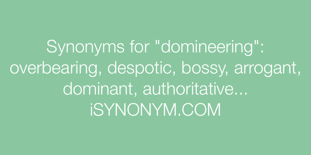 Synonyms domineering