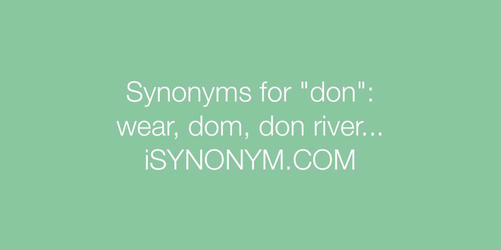 Synonyms don