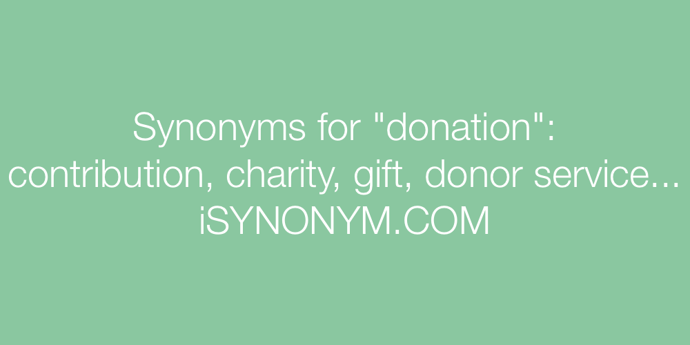 Synonyms donation