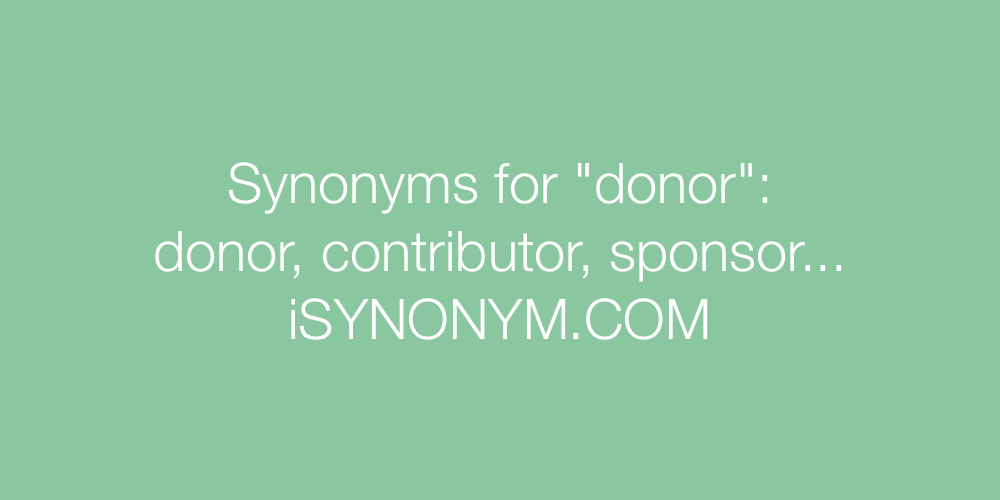 Synonyms donor