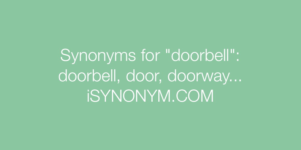 Synonyms doorbell