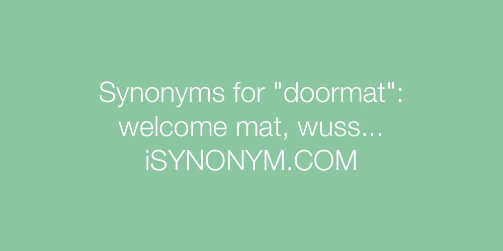 Synonyms doormat