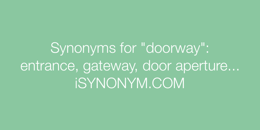 Synonyms doorway