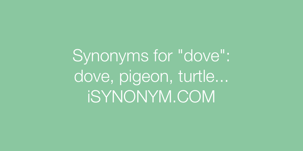Synonyms dove