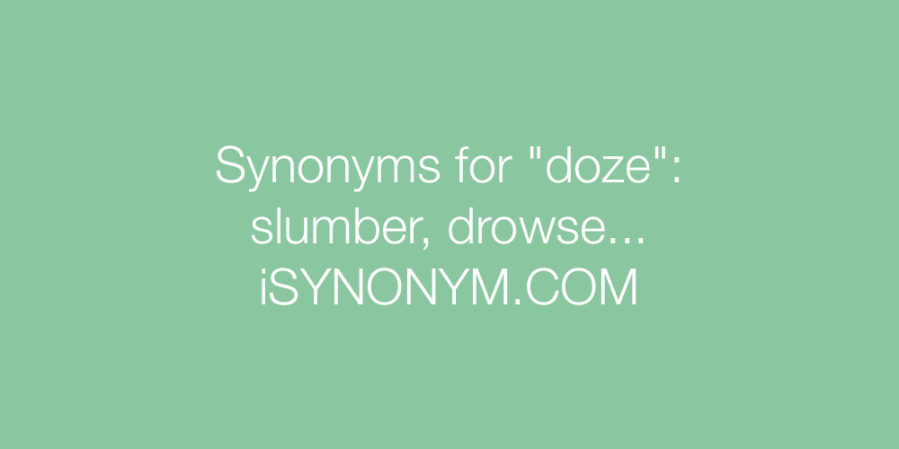 Synonyms doze