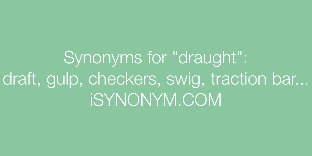 Synonyms draught