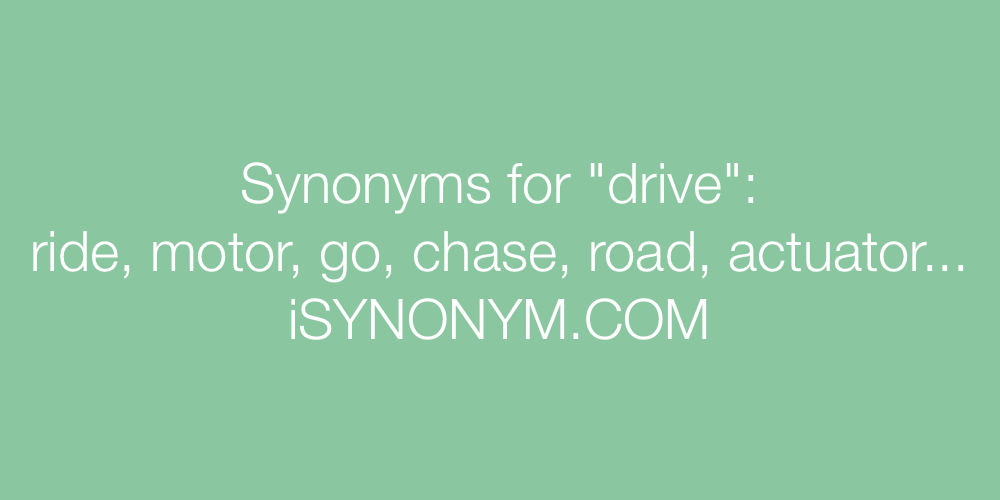 Synonyms drive