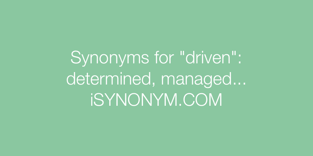 Synonyms driven