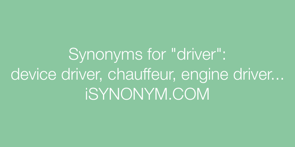 Synonyms driver