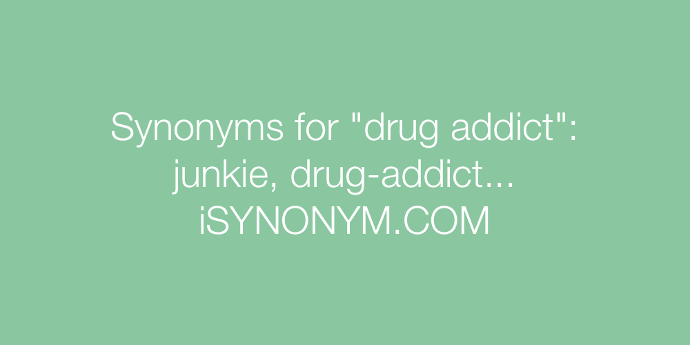 Synonyms drug addict