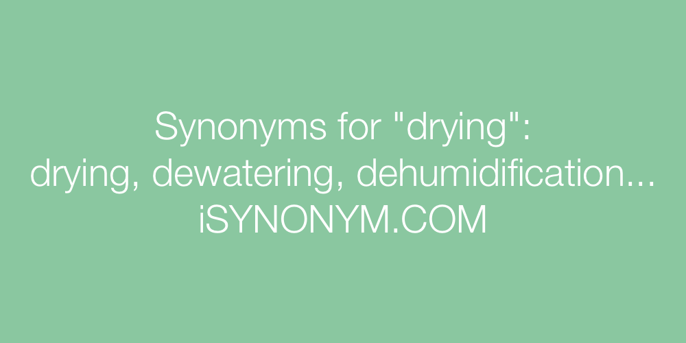Synonyms drying
