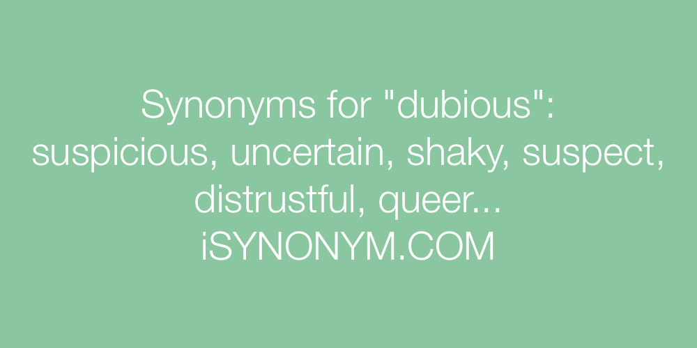 Synonyms dubious