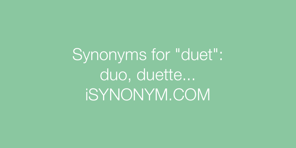 Synonyms duet