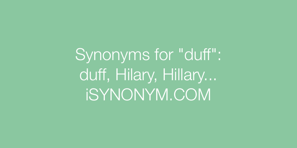 Synonyms duff