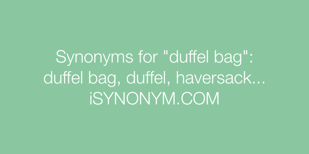 Synonyms duffel bag