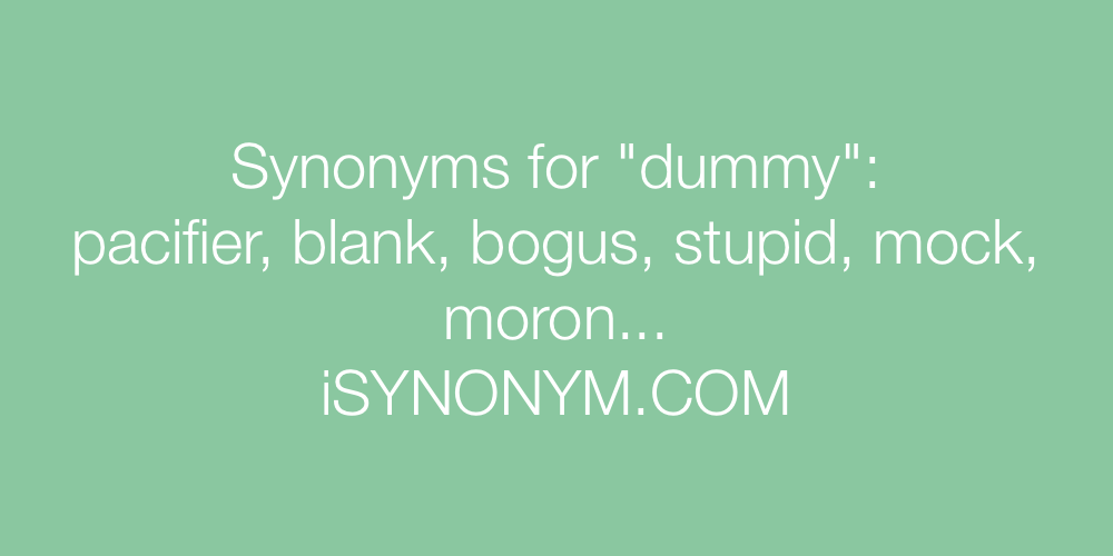 Synonyms dummy