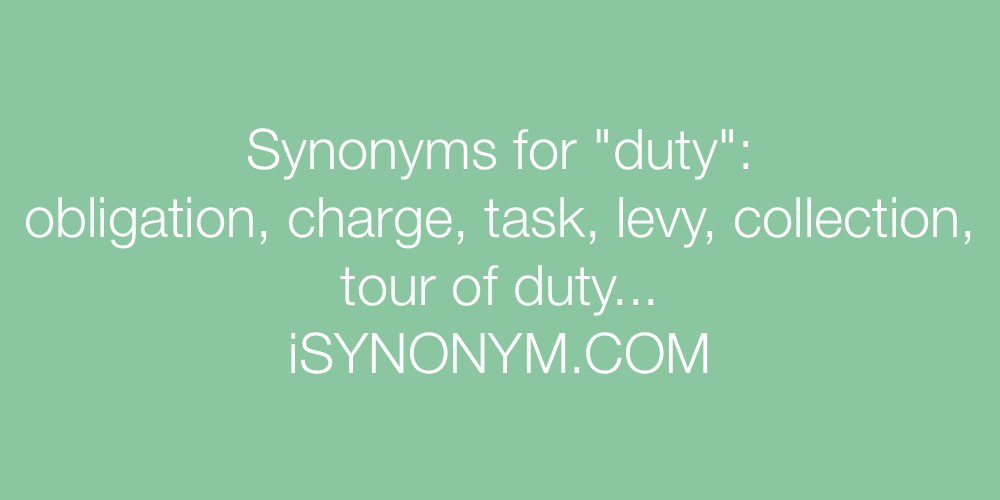 Synonyms duty