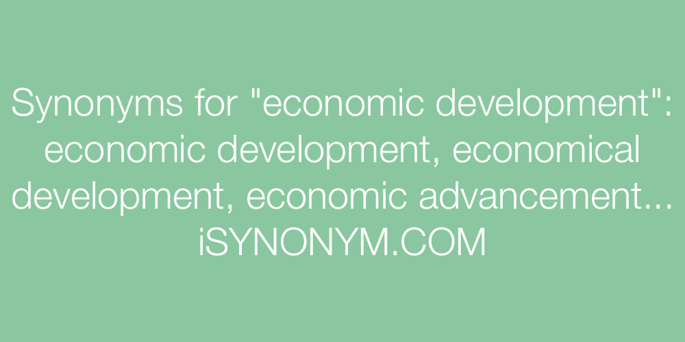 Synonyms economic development